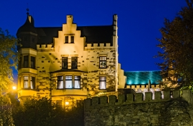 Burg Rode Herzogenrath bei Nacht