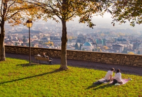 Uitzicht over Bergamo