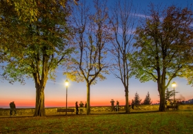 Het terras van Bergamo Alta