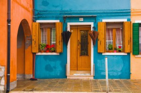 Burano Colorful Corner during Rain