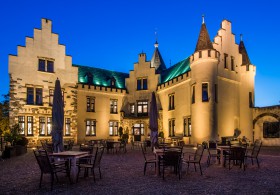 Burg Rode Herzogenrath bei Nacht