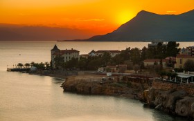 Loutra Edipsou around sunset