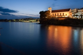 Neos Marmaras at night