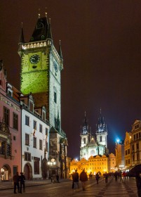 Oudestadraadhuis Praag bij nacht