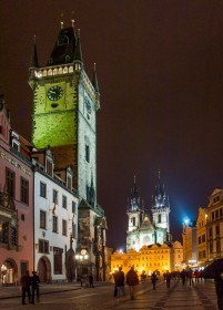 Oudestadraadhuis Praag bij nacht