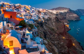 Santorini at night